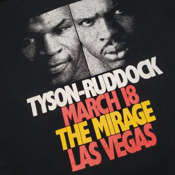 Vintage 90s Mike Tyson Ruddock Jerzees Mirage Las Vegas Graphic Shirt - XL - Picture 9 of 9
